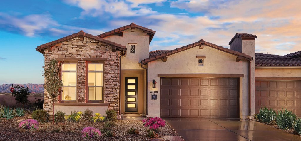 Bria Model Exterior at SaddleBrooke Ranch, a New Home Builder for Active Adults