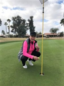 PebbleCreek resident commemorates her second hole-in-one. 
