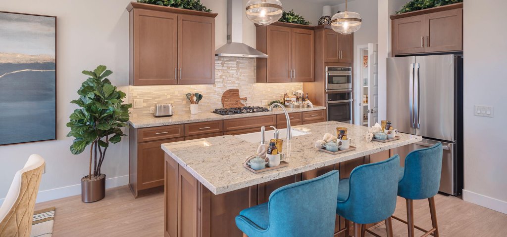 Bria Model Kitchen at SaddleBrooke Ranch, a New Home Builder for Active Adults