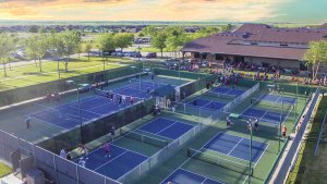 Pickleball complex at Robson Ranch Texas, a 55+ Community in Texas