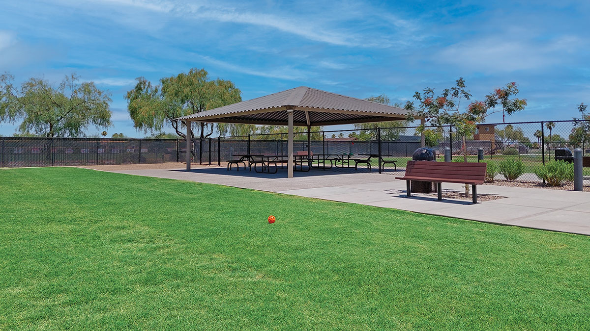 New Dog Park for active adults at Robson Ranch in Eloy, Arizona