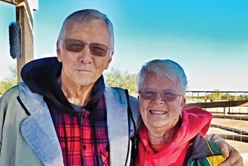 Henry and Jean Isaksen, owners of Robson Ranch Arizona's 1969 Mustang
