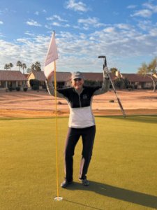 Liz Mitchell's second hole in one